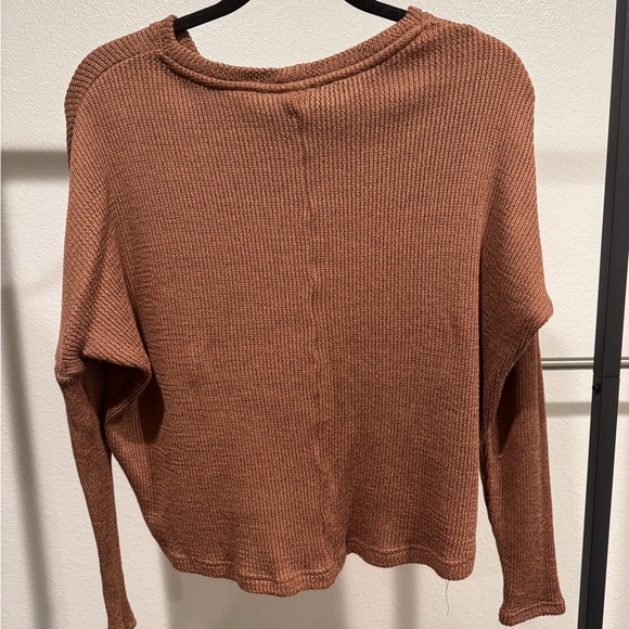 Cape Juby Medium Chestnut Brown Scoop Neck Knitted Sweater - Picture 2 of 3
